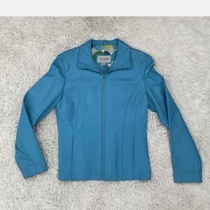 Gorgeous Wilson’s Leather Y2K vintage Blue Jacket. Size s
